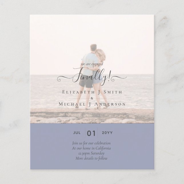 Endlich sind wir Verlobt! Foto der Hochzeitsankünd Flyer (Vorne)