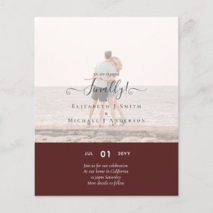 Endlich sind wir Verlobt! Foto der Hochzeitsankünd Flyer