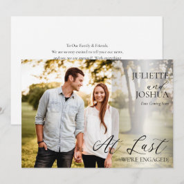 Endlich sind wir Verlobte Foto Verlobung Ankündigung