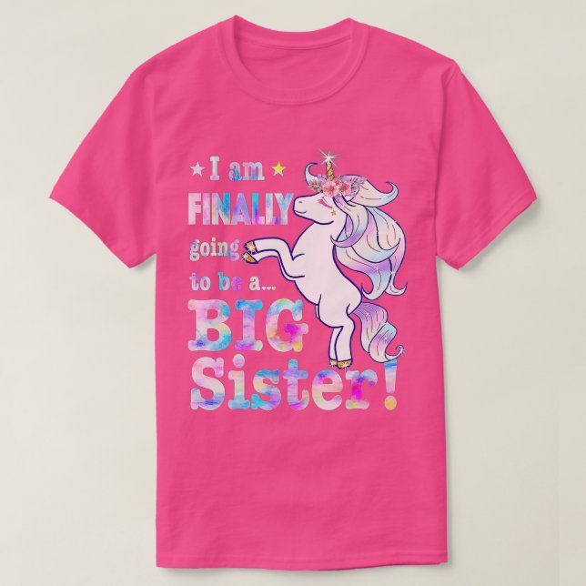 Endlich werde ich eine große Schwester Niedlich Un T-Shirt (Design vorne)
