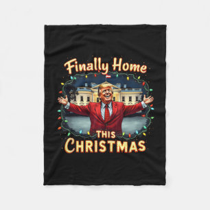 Endlich Zuhause Dieses Weihnachten Trump Feier App Fleecedecke