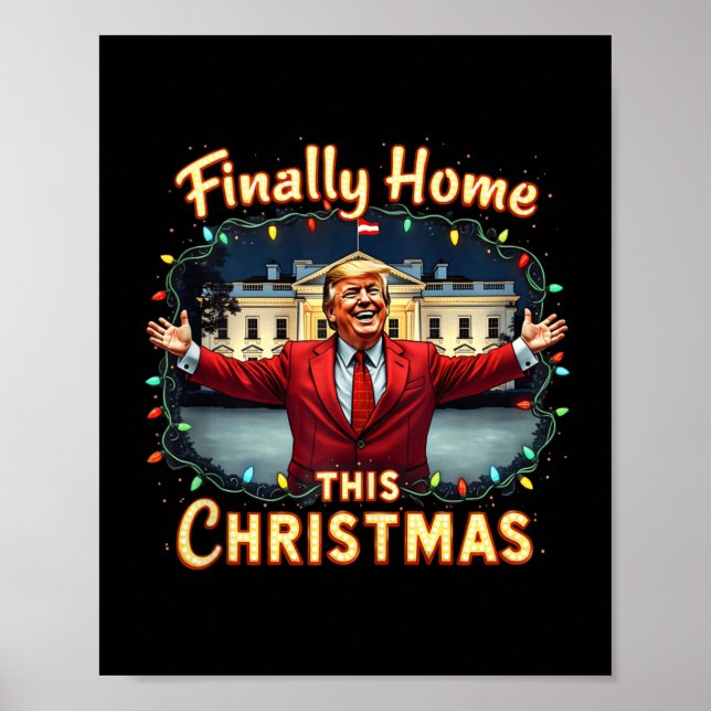 Endlich Zuhause Dieses Weihnachten Trump Feier App Poster (Vorne)