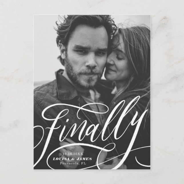 Endlich Zurückgestellt Covid Foto Save the Date Postkarte (Vorderseite)