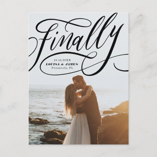 Endlich Zurückgestellt Covid Foto Save the Date Postkarte (Vorderseite)