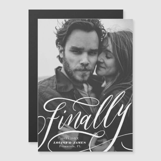 Endlich Zurückgestellt Covid Foto Speichern Sie da Magnetkarte (Vorne/Hinten)