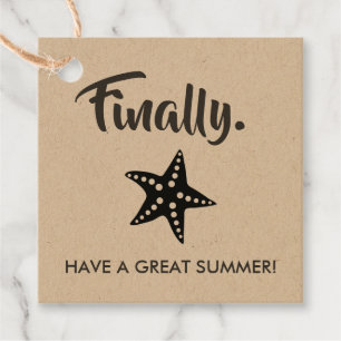 Endliche Tags, Teacher Tags, Tag der Sommerferien Geschenkanhänger