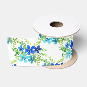 Endlos blau Vergiss mich nicht Blume Satin Ribbon Satinband