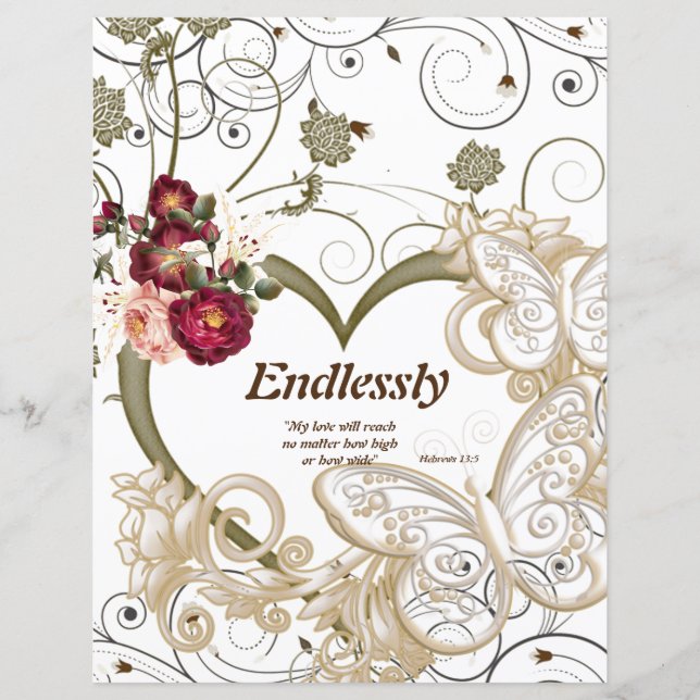 Endlos gedichtetes Papier mit Blumenlatten (Vorderseite)