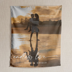 Endlos Liebe Modernes Skript Paar Foto Geschenk Sherpadecke
