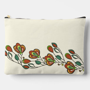 Endlos rosa Blumenmuster Elegante Alltag Zubehörtasche