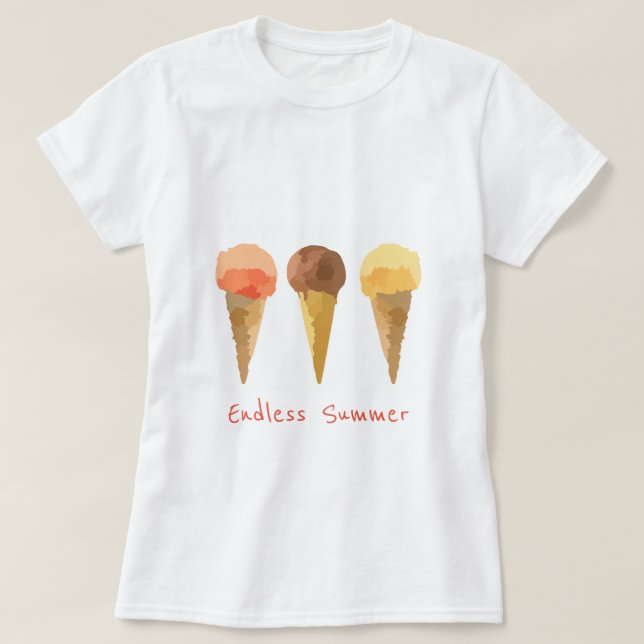 Endlos Sommermotto Pasteleis Sorbet T-Shirt (Design vorne)