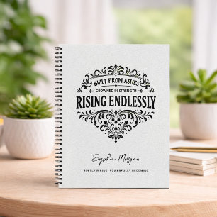 Endlos Steigende Frauen Vintage-Typografie Notizbuch