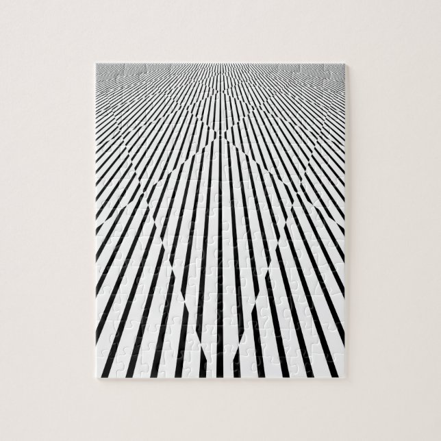 Endlose Linie Diamant-Täuschungs-Muster Puzzle (Vertikal)