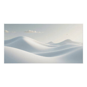 Endlose Schneewellen – Minimale Winterdünen Poster