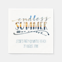 Endlose Sommerferien am Strand Sunset Typografie