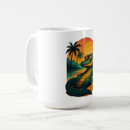 Endlose Sommerkrokodile - Retro Kaffeetasse