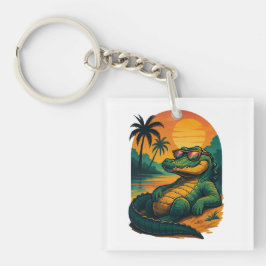 Endlose Sommerkrokodile - Retro Schlüsselanhänger
