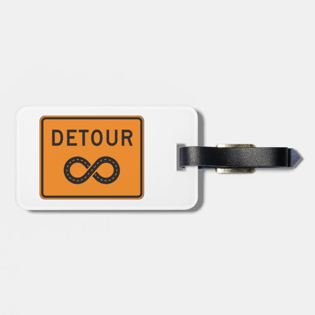 Endlose Umwege beim Radfahren Gepäckanhänger (Rückseite horizontal)