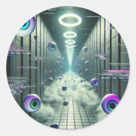 👁️ "Endlose Watcher"-👁️ Runder Aufkleber