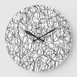 Endlose Zeichenfolge: Woven Texture Symphony Große Wanduhr