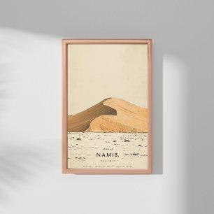 Endloser Horizont – Vintage Namib-Wüsten-Reise Poster
