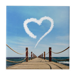 Endloser Pfad Herzförmige Cloud Fliese