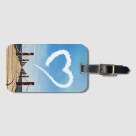 Endloser Pfad Herzförmige Cloud Gepäckanhänger