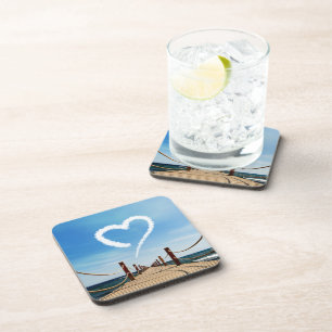 Endloser Pfad Herzförmige Cloud Untersetzer