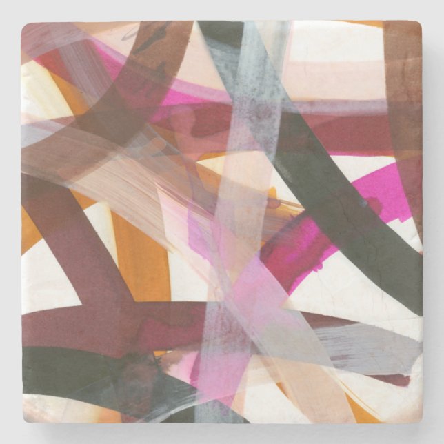 Endloser Pfad II Steinuntersetzer (Vorderseite)