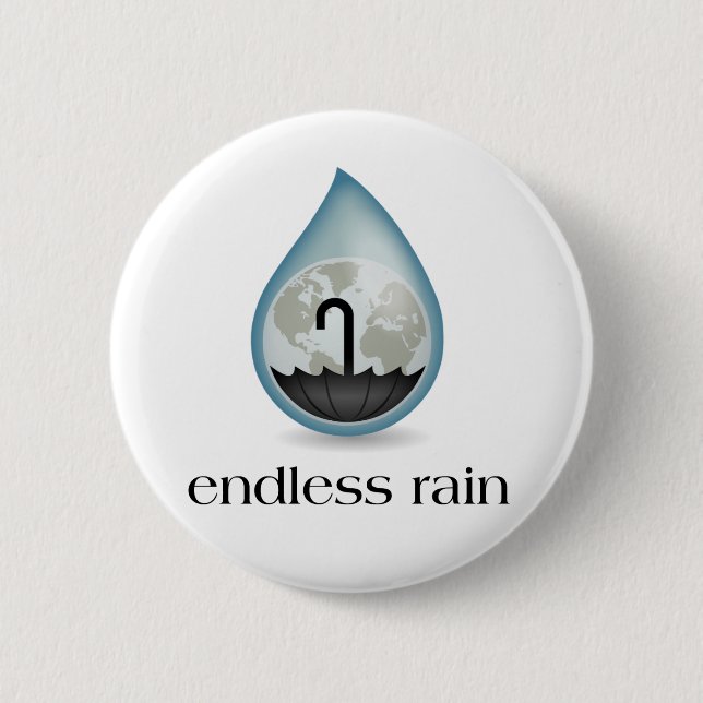 Endloser Regen-Knopf Button (Vorderseite)