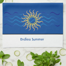 Endloser Sommer | Coastal Sun & Waves Küchentuch