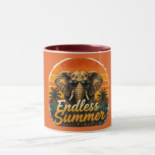 Endloser Sommer Elefant Tasse Rot