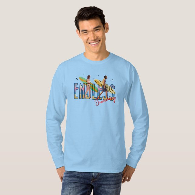 Endloser Sommer | Männer Langschläfe T-Shirt (Vorne ganz)