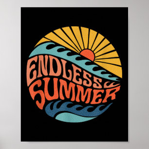 Endloser Sommer Vintage Retro Sechziger Surf Stran Poster