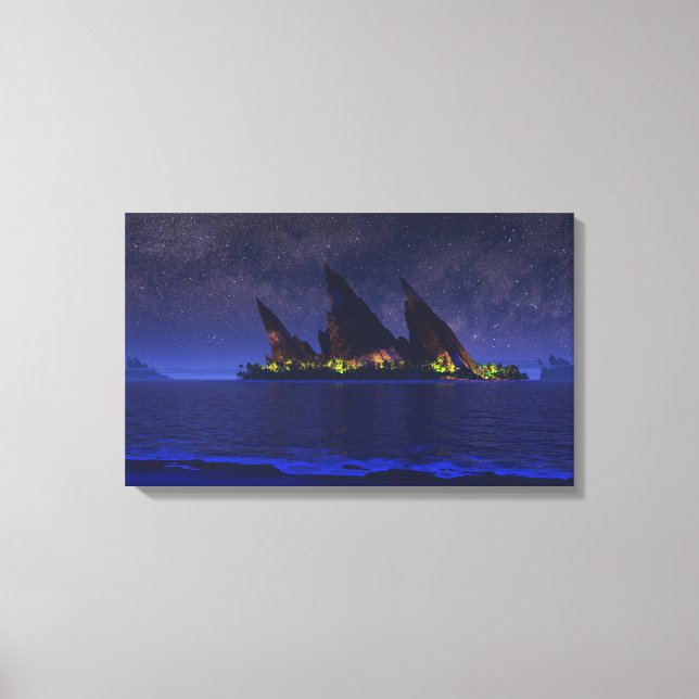 Endloses Blau (Sternenlicht) Leinwanddruck (Vorderseite)