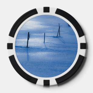 Endloses blaues Eis Pokerchips