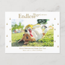 Endloses Glück Weihnachts-Feiertag-Party Postkarte
