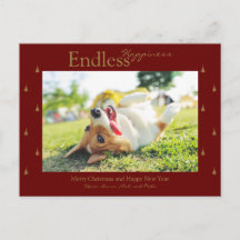 Endloses Glück Weihnachts-Feiertag-Party Postkarte