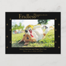 Endloses Glück Weihnachts-Feiertag-Party Postkarte