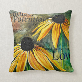 Endloses mögliches inspirierendes quadratisches kissen