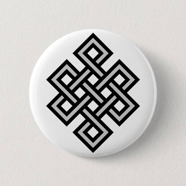 Endloses reli Symbol der tibetanischen Button (Vorderseite)