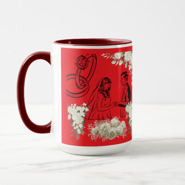 Endloses Schwur-Magie hellrot Tasse (Links)