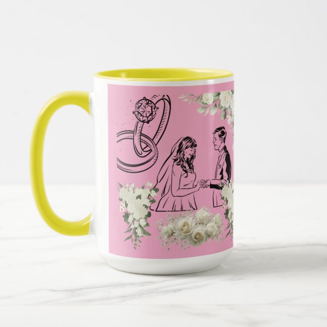 Endloses Schwur-Magie-Rosa Tasse (Links)