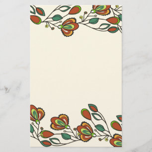 Endlosmuster mit Blume Briefpapier