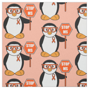 Endmultiple Sklerose: Pinguin mit einem Zeichen Stoff