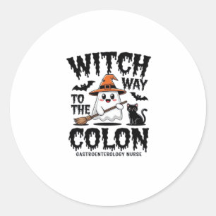 Endo Nurse Halloween Gastrointestinale Krankenschw Runder Aufkleber