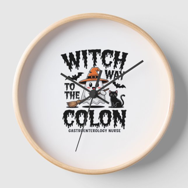 Endo Nurse Halloween Gastrointestinale Krankenschw Uhr (Vorderseite)