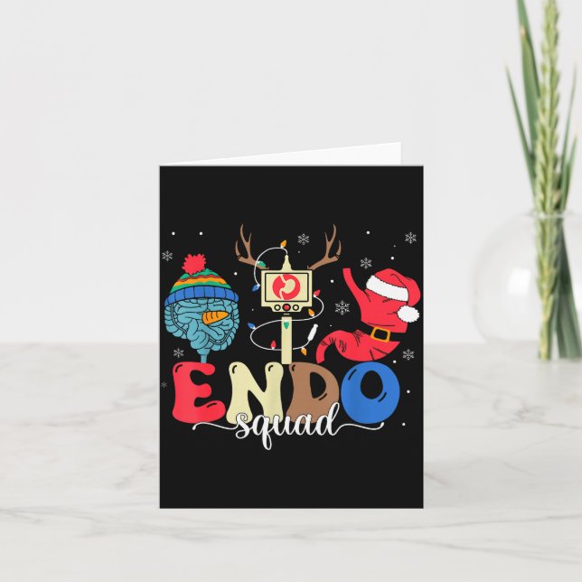 Endo Squad Nurse Stomach Santa Hat Endoscopy Tech  Karte (Vorderseite)