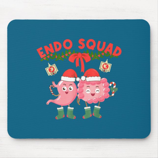 Endo Squad Nurse Stomach Santa Hat Endoscopy Tech  Mousepad (Vorne)