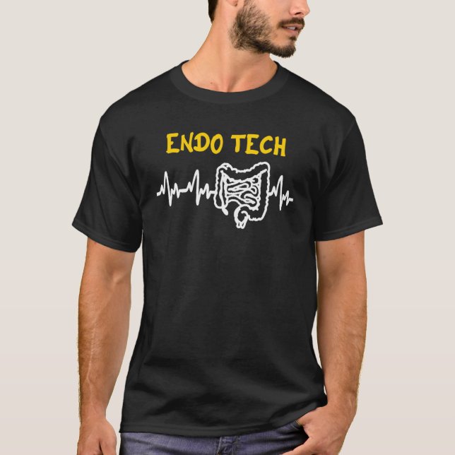 Endo Tech Endoscopy Tech Intestines Heartbeat GI T T-Shirt (Vorderseite)